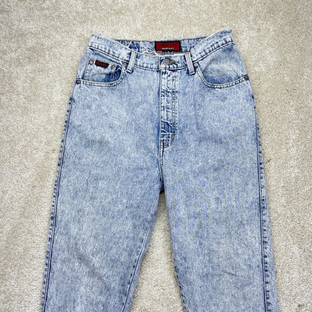 Vintage Sasson Modern Basics Jeans‎ Womens 12 Blue Acid Wash High Rise Mom 90s - Picture 2 of 15